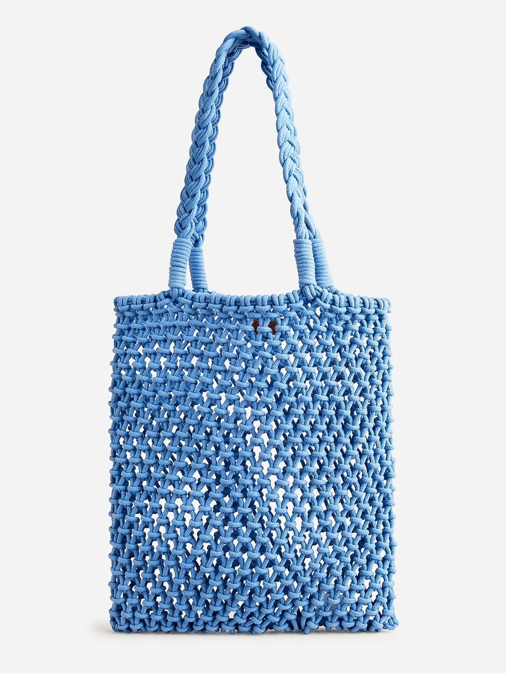 J.Crew Cadiz Hand-Knotted Rope Tote Bag Brilliant Ocean Blue